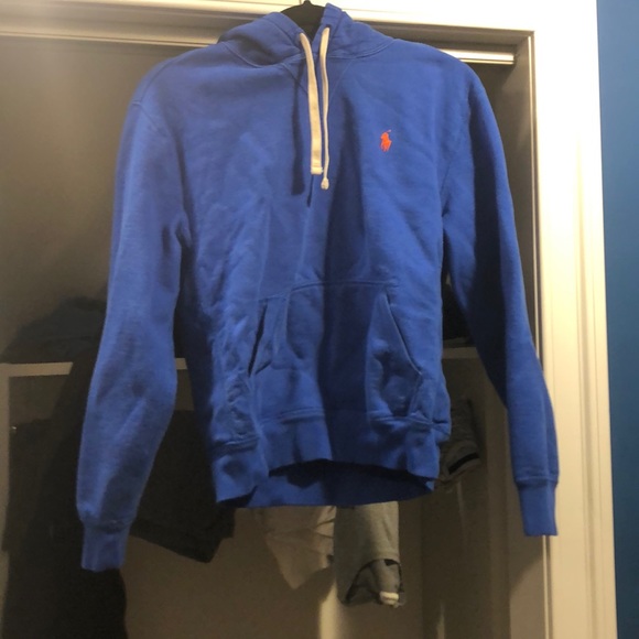 blue polo hoodie